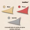 Rana napvitorla háromszög alakú 3x3x3 m bézs