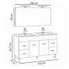 Neo Prime 120 komplett fürdőszoba bútor sonoma tölgy-fehér