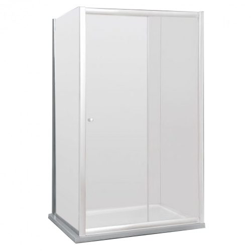 P-50 Clear zuhanyfal, króm profillal - 86,5-88x195 cm