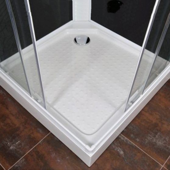 Polo White II 90x90 cm szögletes fehér hátfalas zuhanykabin zuhanytálcával