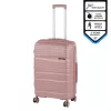 TraveLux Voyager közepes bőrönd keményfedeles 68x45x25 cm mályvarózsaszín