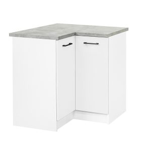 Praktik 90 alsó sarok szekrény 2 ajtós, fehér-fehér