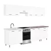 Primo 280 konyhabútor fehér, rauna szil munkalappal