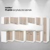 Praktik 390 sarok konyhabútor fehér korpusz, sonoma tölgy front