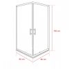 Spirit BAMBOO 90x90 szögletes zuhanykabin, erősített akril zuhanytálcával