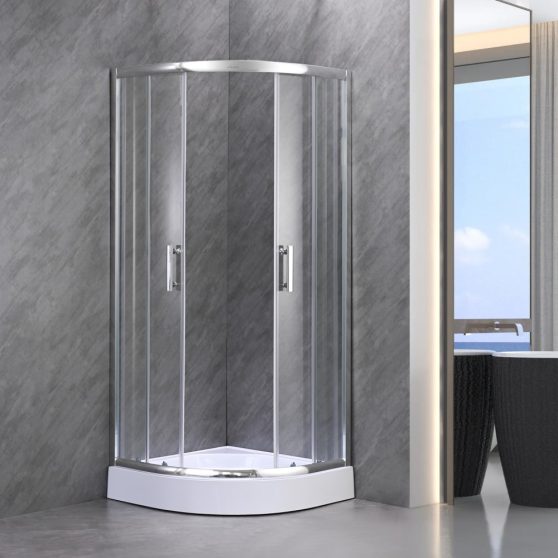Spirit Clear 90x90 cm íves zuhanykabin zuhanytálcával