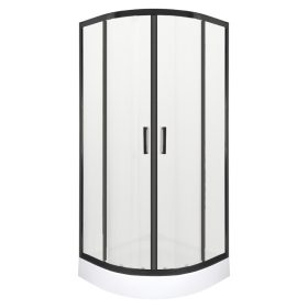 Soho Black 80 íves zuhanykabin XN zuhanytálcával