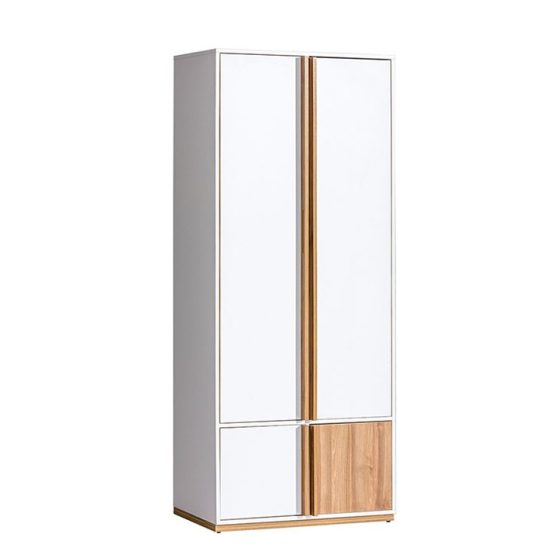 2-ajtós szekrény, dió select-fehér, KNOX E1