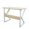 TARCAL 80 Polcos íróasztal, természetes tölgyfa/fehér