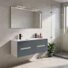 Trent Fürdőszobabútor 120 cm kerámia mosdóval tükörrel 60x120 cm fehér-antracit szürke