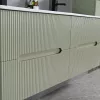 Trent Fürdőszobabútor 120 cm kerámia mosdóval tükörrel 60x120 cm olivazöld