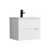 Trent 60 alsó fürdőszobabútor kerámia mosdóval 2 fiókos, fehér