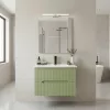 Trent 60 alsó fürdőszobabútor kerámia mosdóval 2 fiókos, pisztáciazöld