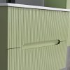 Trent Fürdőszobabútor 60 cm kerámia mosdóval (2 fiókos) tükörrel 60x80 cm pisztáciazöld