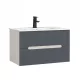 Trent 80 alsó fürdőszobabútor kerámia mosdóval (2 fiókos) fehér-antracit szürke