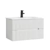 Trent 80 alsó fürdőszobabútor kerámia mosdóval 2 fiókos, fehér