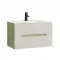 Trent 80 alsó fürdőszobabútor kerámia mosdóval (2 fiókos) pisztáciazöld-fehér