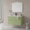 Trent 80 alsó fürdőszobabútor kerámia mosdóval 2 fiókos, pisztáciazöld