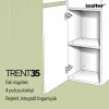 Trent függesztett oldal szekrény antracit szürke