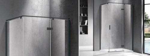 Palmaria egy nyílóajtós szögletes jobbos kabin zuhanytálca nélkül Easy clean bevonattal