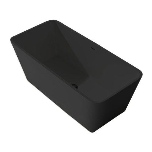 Carib Matt Black öntöttmárvány szabadon álló kád 167,5x85x53 cm