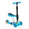 Háromkerekű roller Led kerekekkel 3 az 1-ben kék