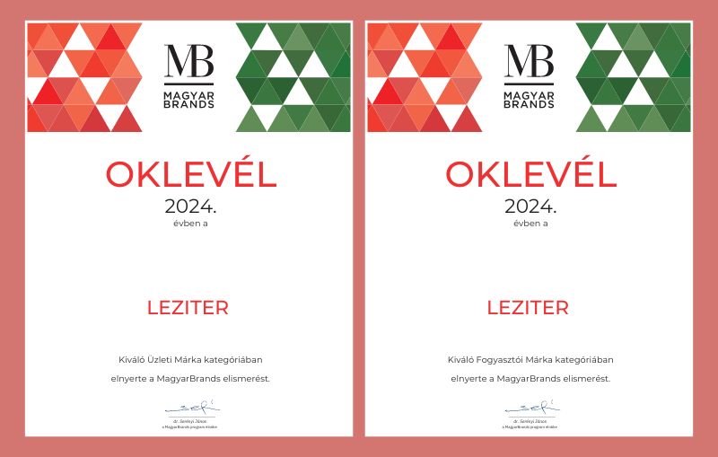 Negyedszer is MagyarBrands díjas a Leziter Kft. – 2024-ben is elismert fogyasztói és üzleti márka!