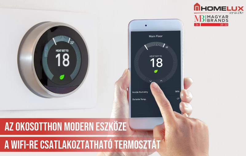 Az okosotthon modern eszköze a wifi-re csatlakoztatható termosztát