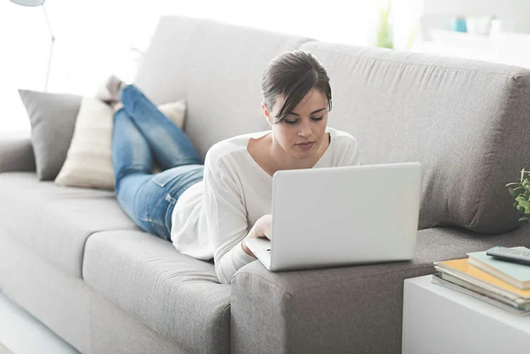 Woman relaxing on the sofa