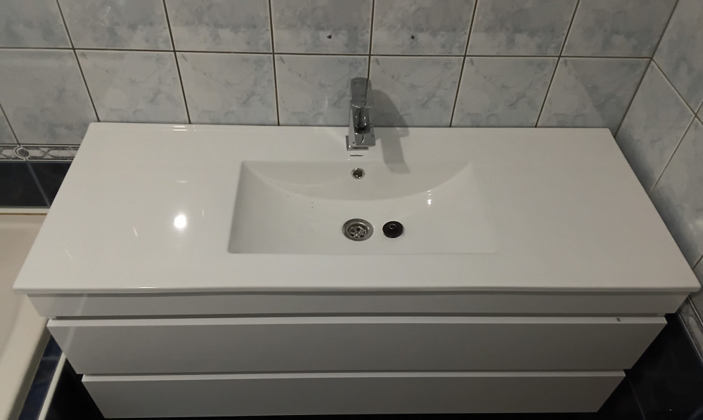 Cube 120 1 medencés alsó szekrény mosdóval
