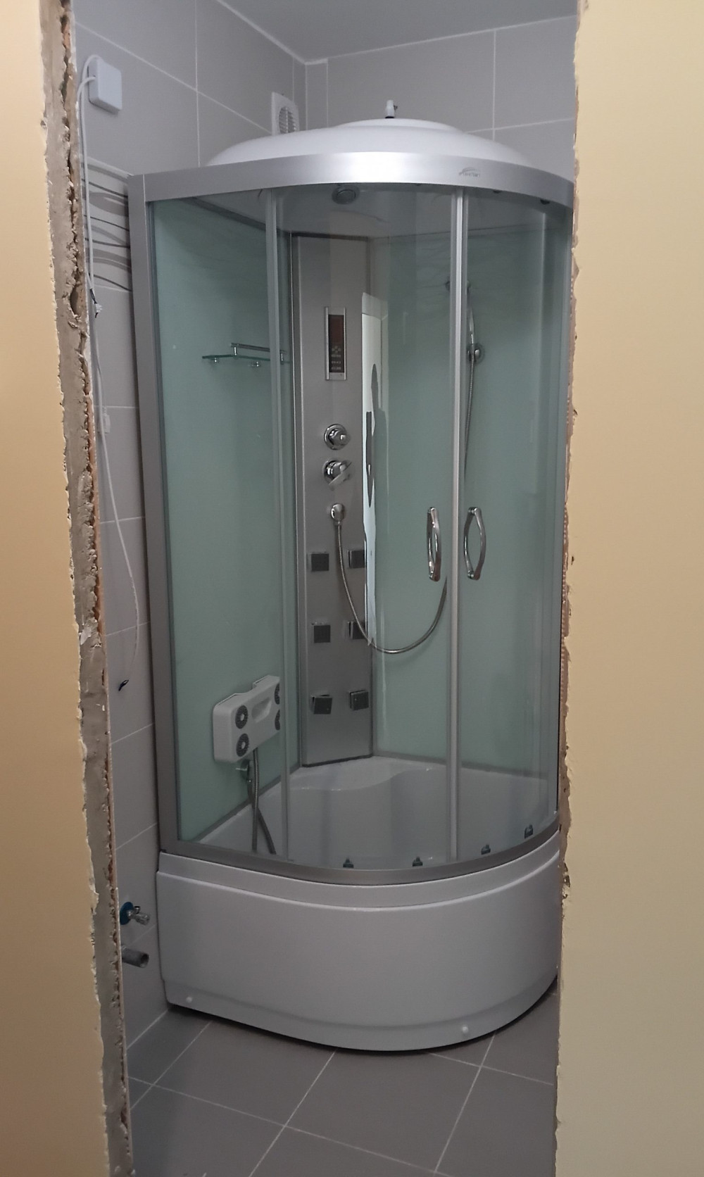 Mila hidromasszázs zuhanykabin - fehér
