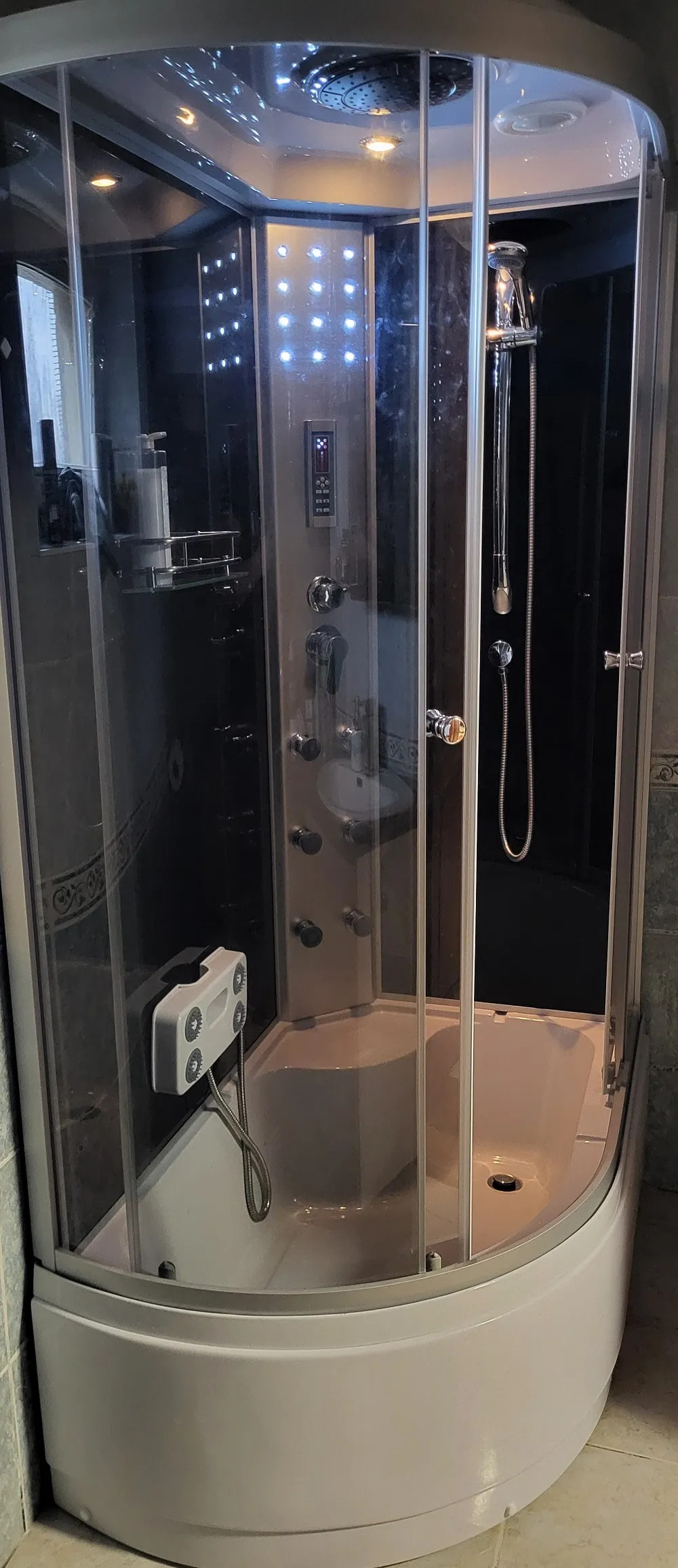 Lia 80x120 cm hidromasszázs zuhanykabin jobbos
