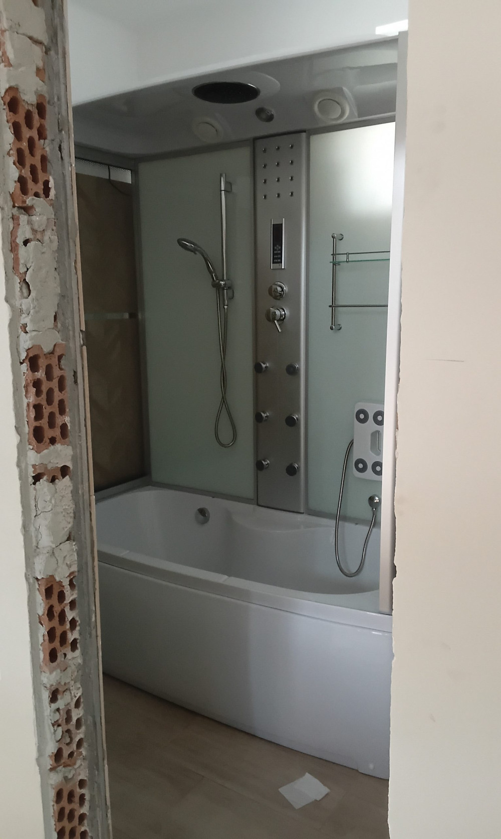   Emilia 85x150 cm hidromasszázs kádkabin elektronikával Black
