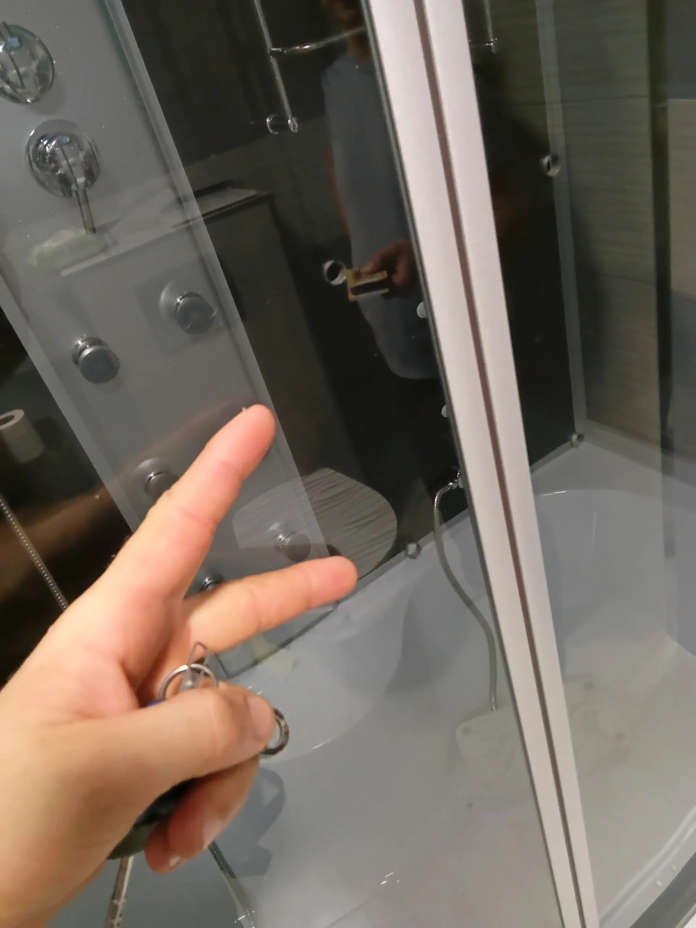   Emilia 85x150 cm hidromasszázs kádkabin elektronikával Black
