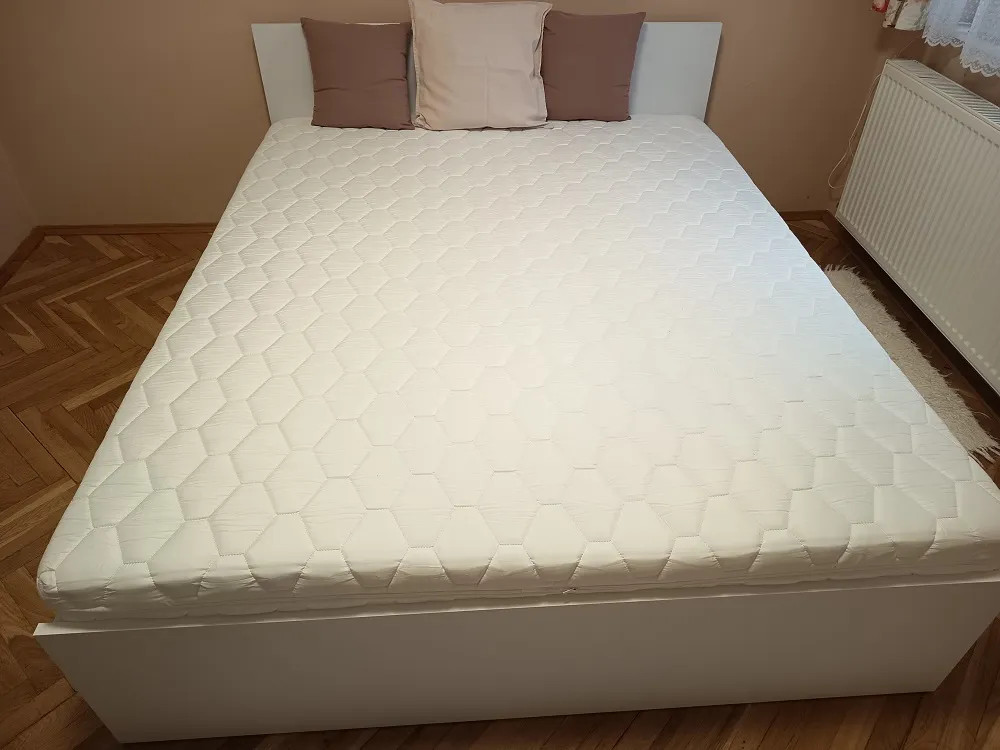   Miami franciaágy ágyneműtartó nélkül 140x200 cm fehér-fehér
