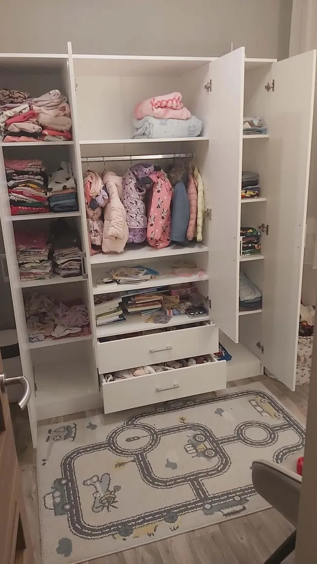 Miami gardróbszekrény 160x205 cm fehér-yorki tölgy
