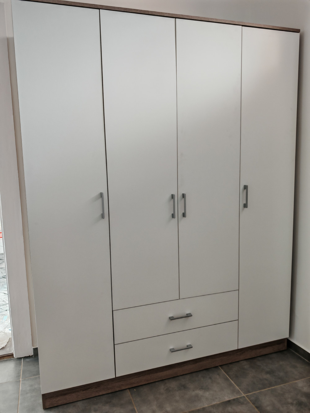 Miami gardróbszekrény 160x205 cm fehér-yorki tölgy
