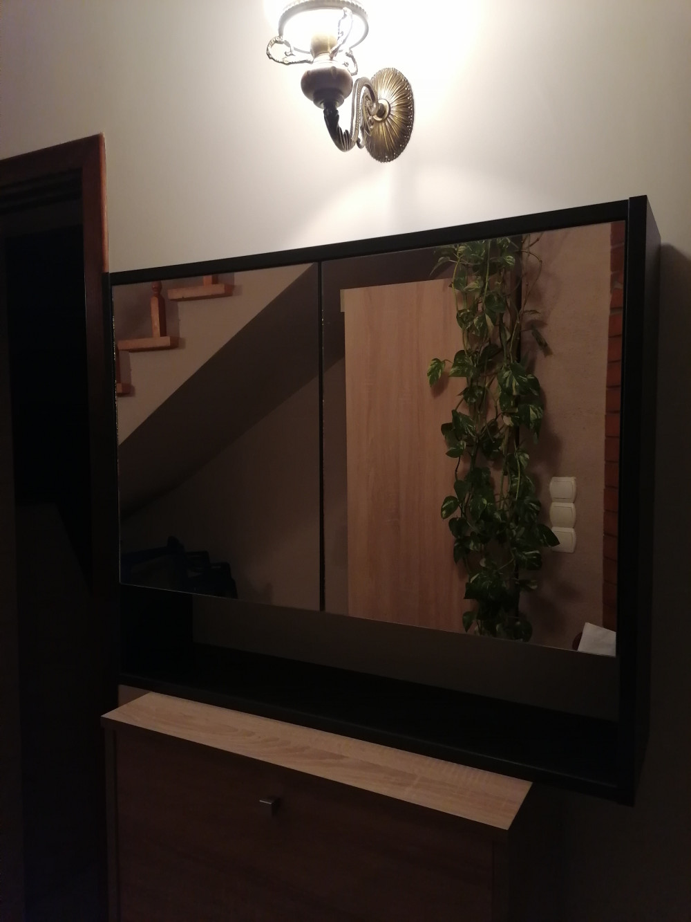 Luna 80 felső tükrös szekrény, antracit
