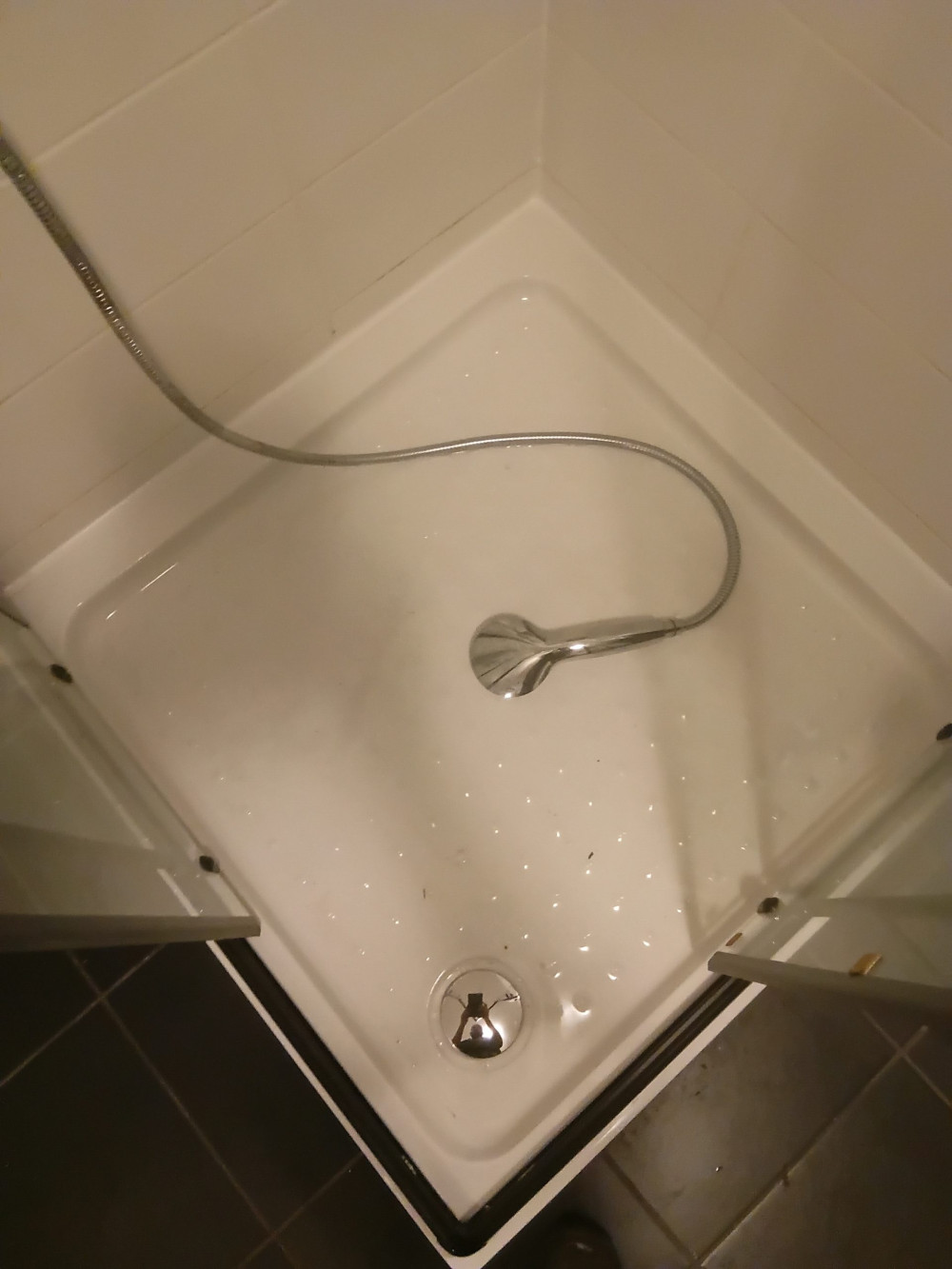   Spirit Clear 80x80 cm szögletes zuhanykabin, zuhanytálca nélkül fekete
