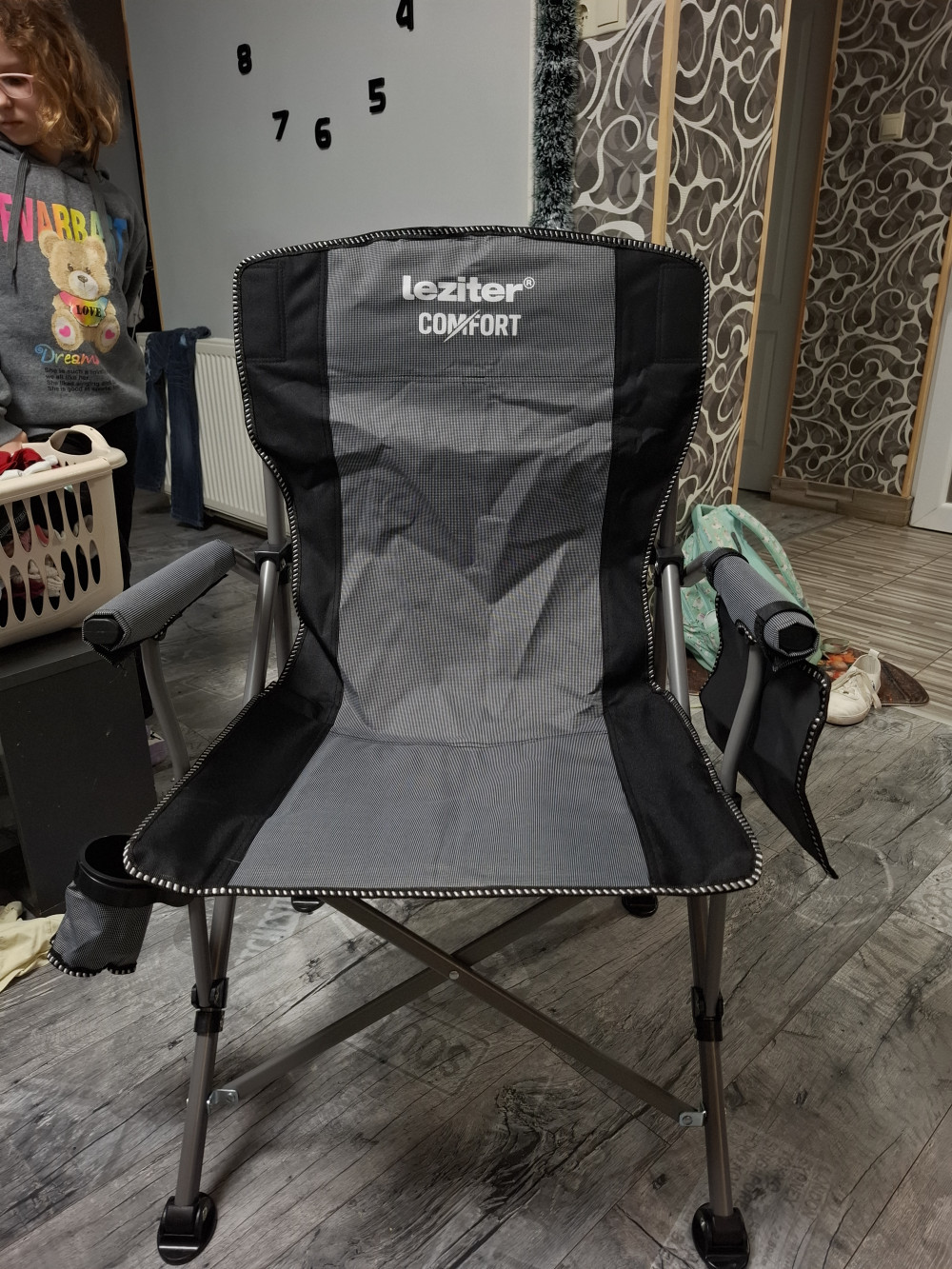 Leziter Comfort karfás horgász szék pohártartóval zöld
