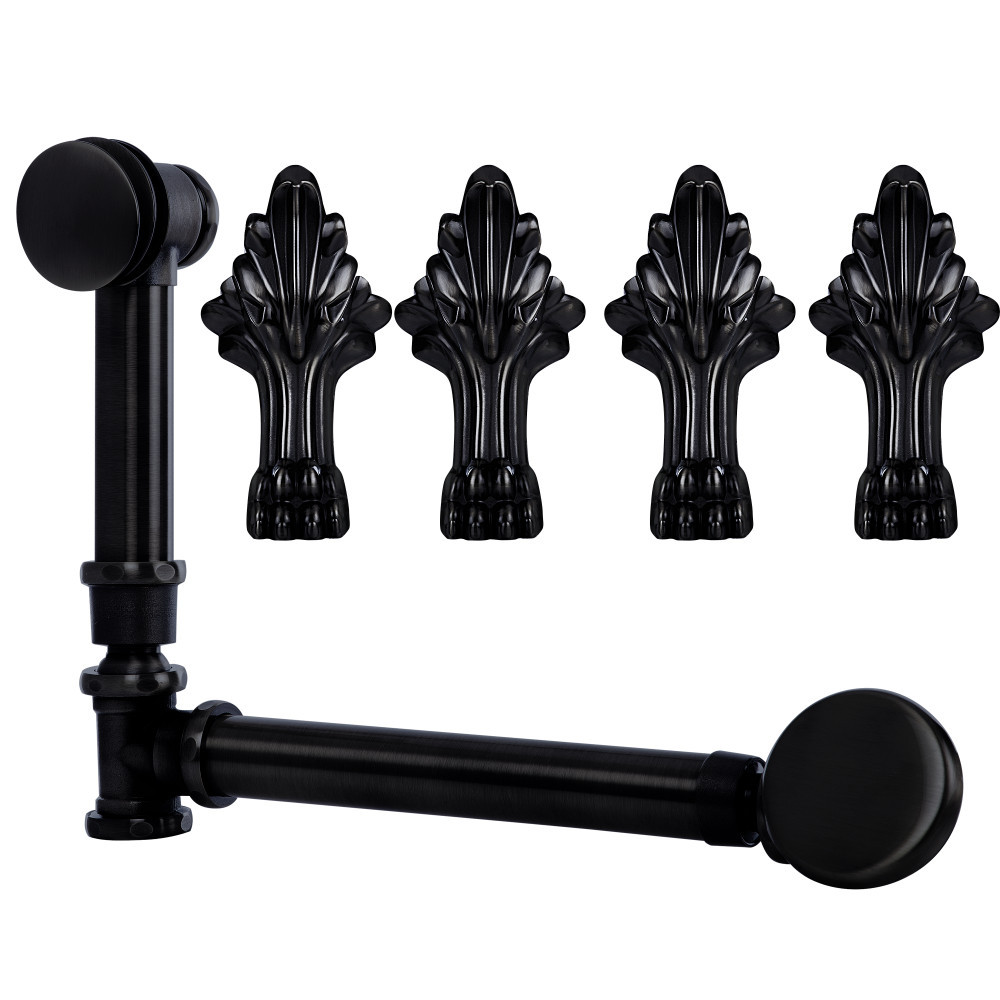 Image of ACZ Lábak és leeresztő Antica szabadon álló kádhoz, fekete