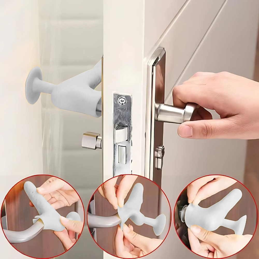 Image of Ajtóütköző kilincsre szürke