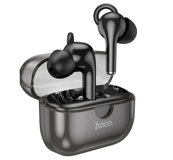 HOCO EW22 bluetooth fülhallgató SZTEREO (v5.3, TWS, mikrofon, zajszűrő + töltőtok) FEKETE