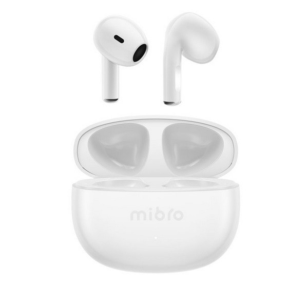 MIBRO EARBUDS 4 bluetooth fülhallgató SZTEREO (v5.3, TWS, mikrofon, zajszűrő, IPX4 vízálló + töltőtok) FEHÉR