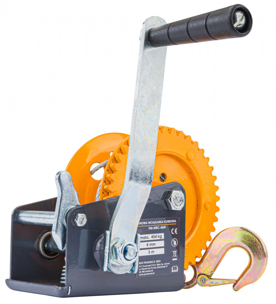 Image of Kézi drótköteles csörlő 454kg 5m PM-WRC-454T
